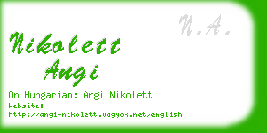 nikolett angi business card